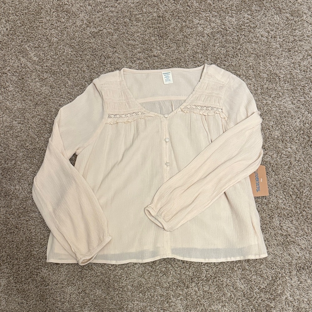 NWT Cream Top